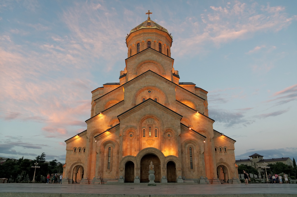 Sameba Cathedral at Dusk